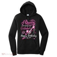 Black Queens Are Born In October Women Birthday Gift Women's Hoodie thumb 0
