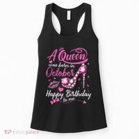 Black Queens Are Born In October Women Birthday Gift Women's Tank Top thumb 0