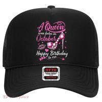 Black Queens Are Born In October Women Birthday Gift Hat thumb 0