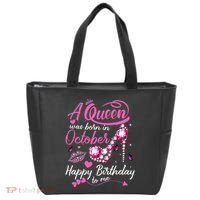 Black Queens Are Born In October Women Birthday Gift Tote Bag thumb 0