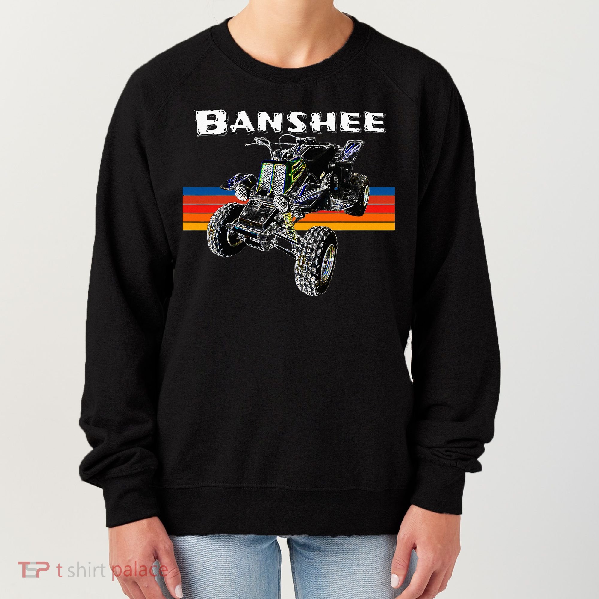 Banshee Quad Atv Atc Vintage Retro All Terrain Vehicle Women's Sweatshirt