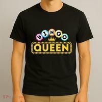 Bingo Queen Bingo Lover Gambler Gambling T-Shirt thumb 3