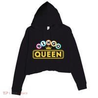 Bingo Queen Bingo Lover Gambler Gambling Crop Fleece Hoodie thumb 0