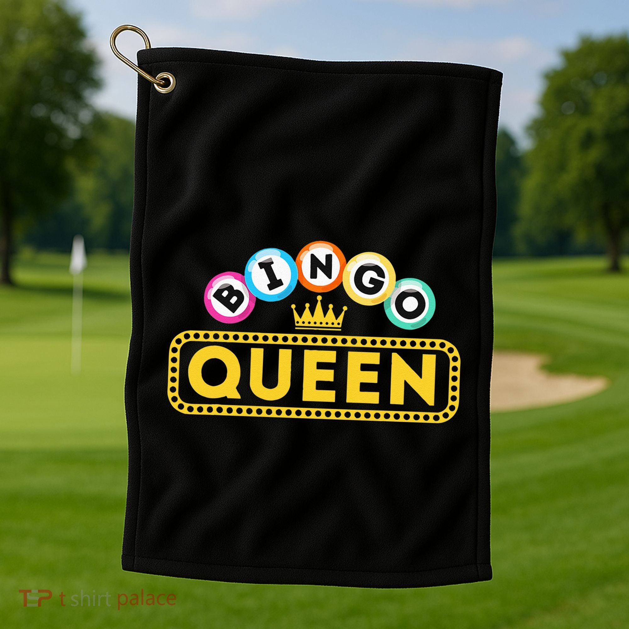 Bingo Queen Bingo Lover Gambler Gambling Golf Towel