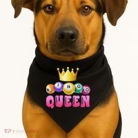 Bingo Queen Bingo Player Bingo Lover Bingo USA-Made Doggie Bandana thumb 1