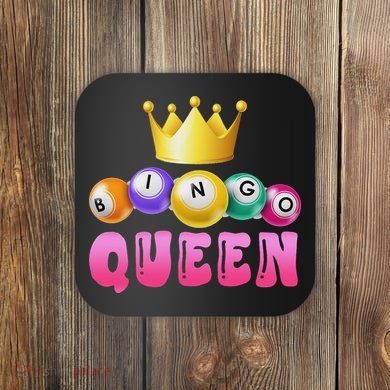 Bingo Queen Bingo Player Bingo Lover Bingo Coaster