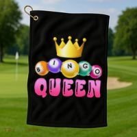 Bingo Queen Bingo Player Bingo Lover Bingo Golf Towel thumb 1