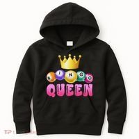 Bingo Queen Bingo Player Bingo Lover Bingo Kids Hoodie thumb 0