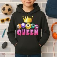 Bingo Queen Bingo Player Bingo Lover Bingo Kids Hoodie thumb 2