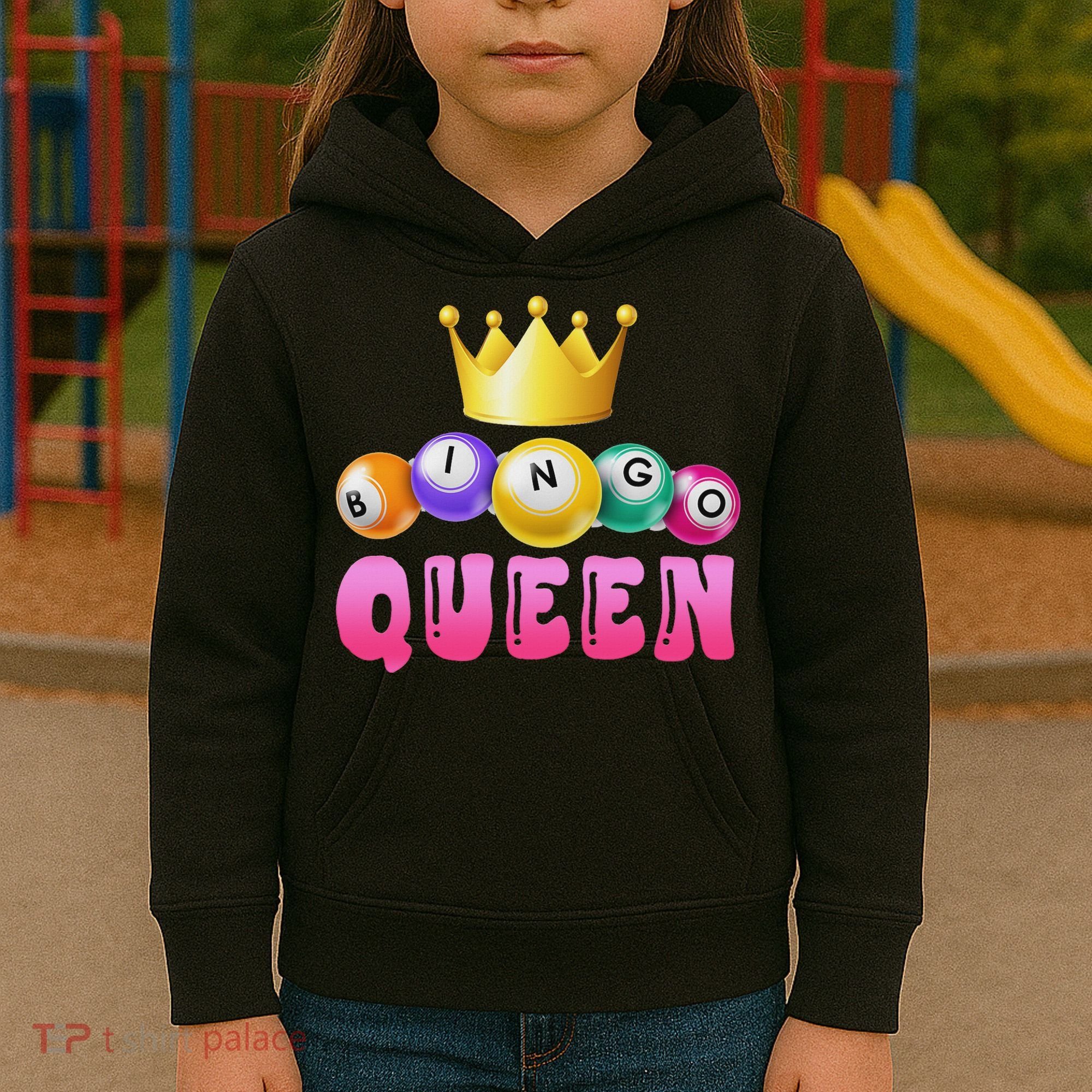 Bingo Queen Bingo Player Bingo Lover Bingo Kids Hoodie