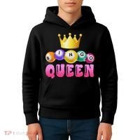 Bingo Queen Bingo Player Bingo Lover Bingo Kids Hoodie thumb 4