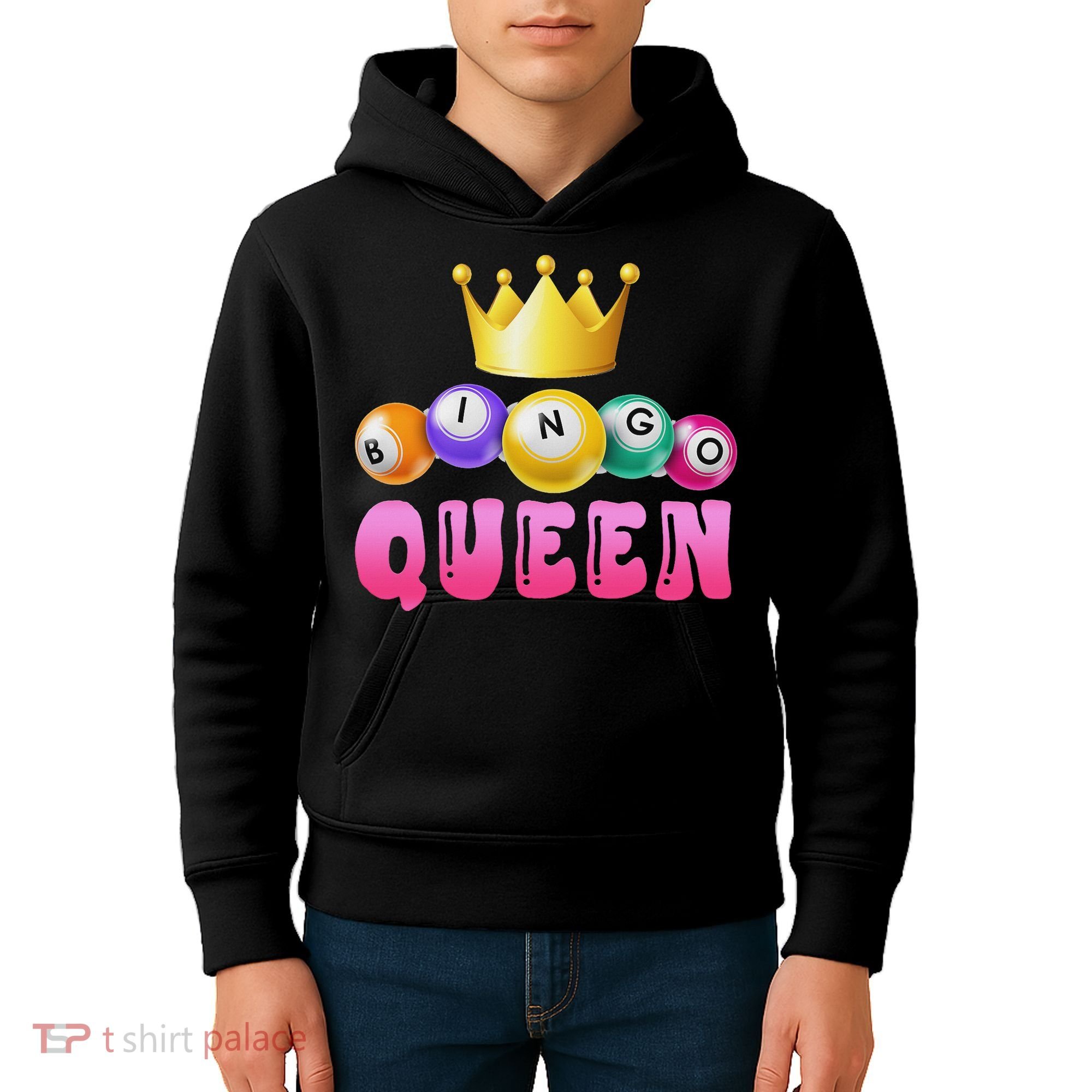 Bingo Queen Bingo Player Bingo Lover Bingo Kids Hoodie