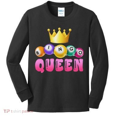 Bingo Queen Bingo Player Bingo Lover Bingo Kids Long Sleeve Shirt