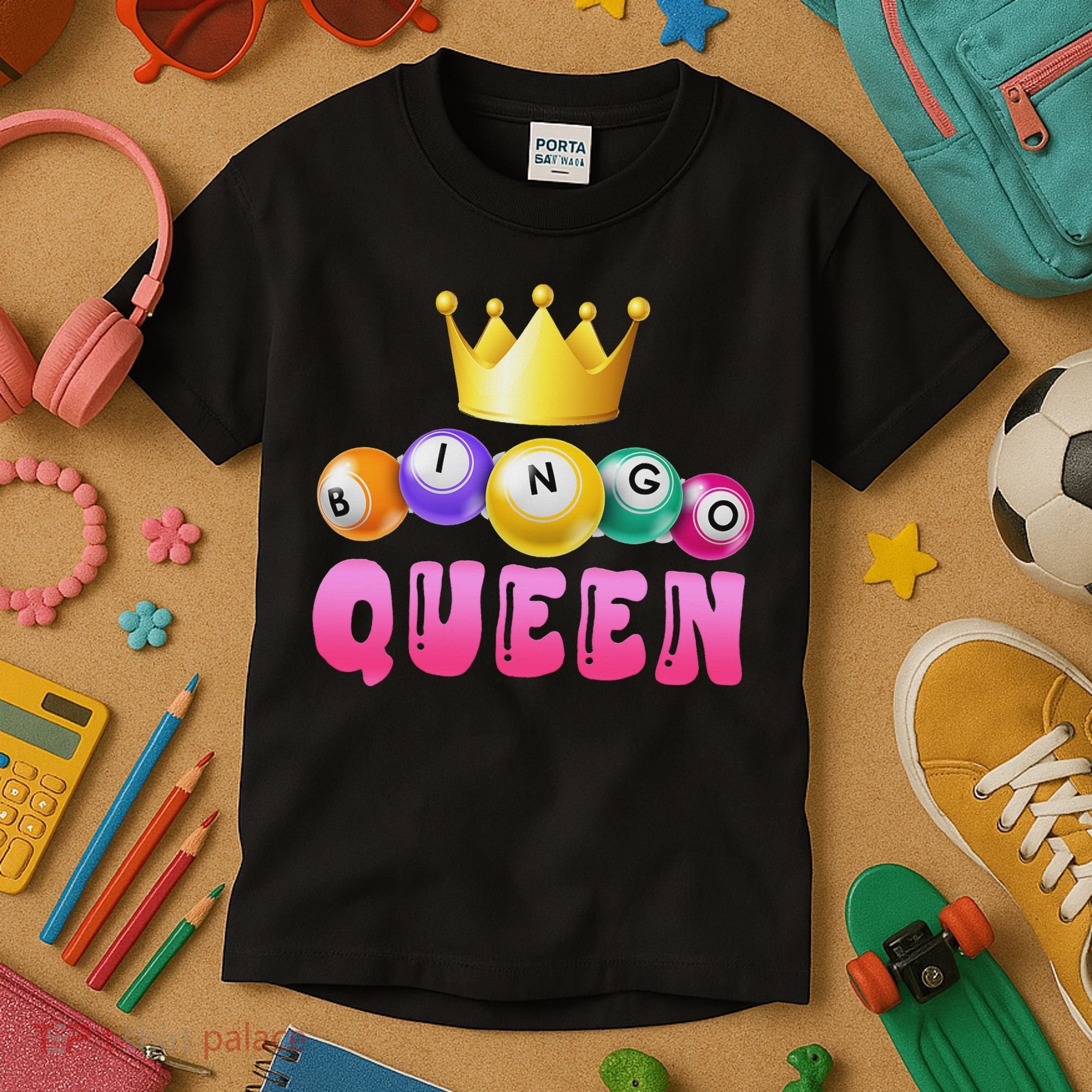 Bingo Queen Bingo Player Bingo Lover Bingo Kids T-Shirt