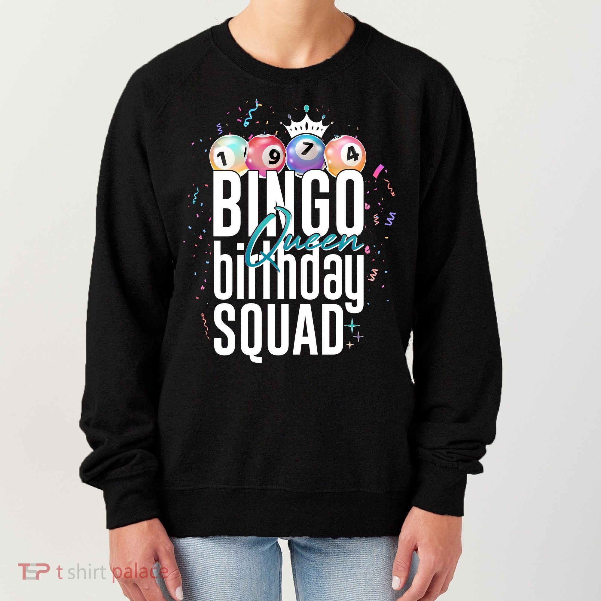 Bingo Queen Birthday Squad Women's Sweatshirt