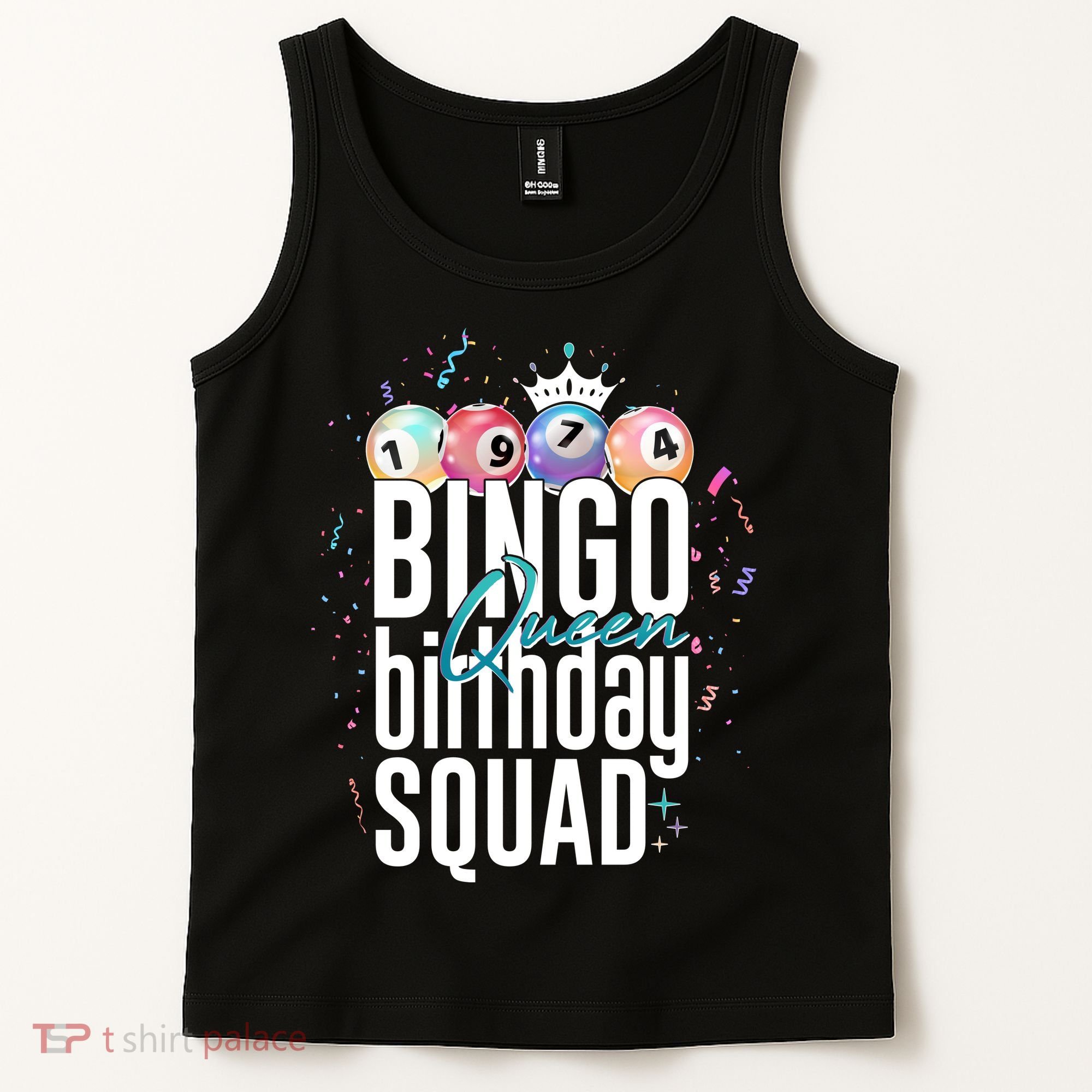 Bingo Queen Birthday Squad Tank Top