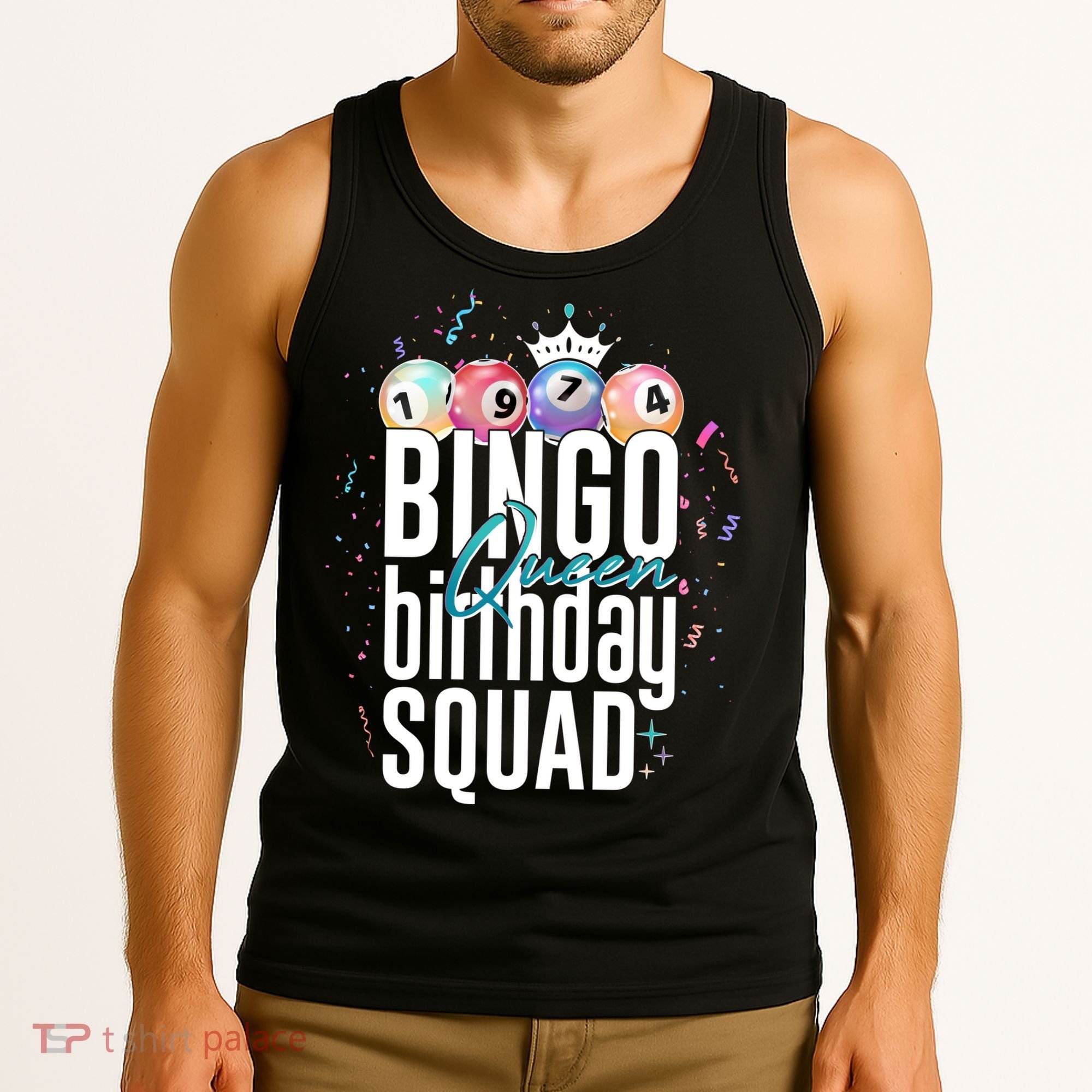 Bingo Queen Birthday Squad Tank Top
