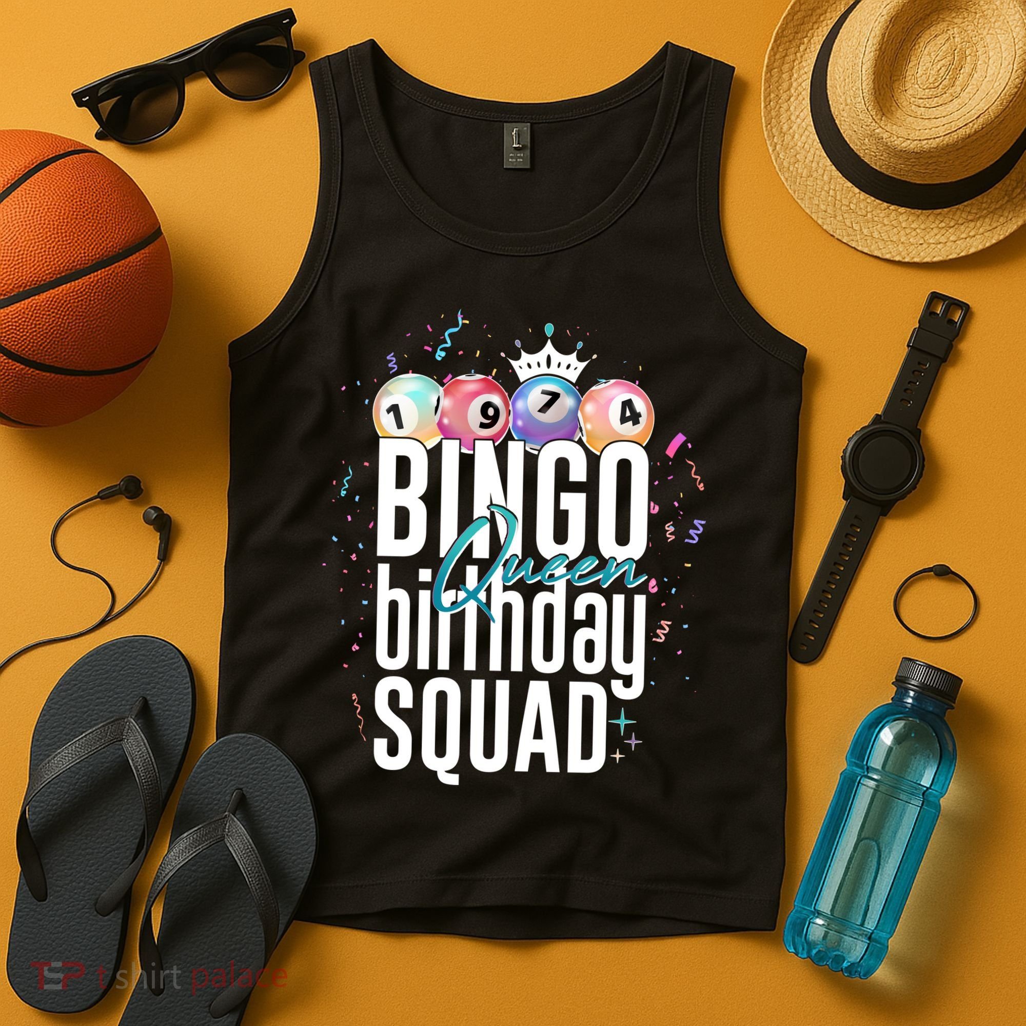 Bingo Queen Birthday Squad Tank Top
