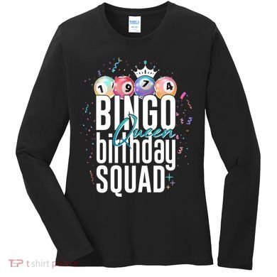 Bingo Queen Birthday Squad Women's Long Sleeve Shirt