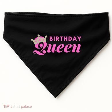 Birthday Queen Crown USA-Made Doggie Bandana