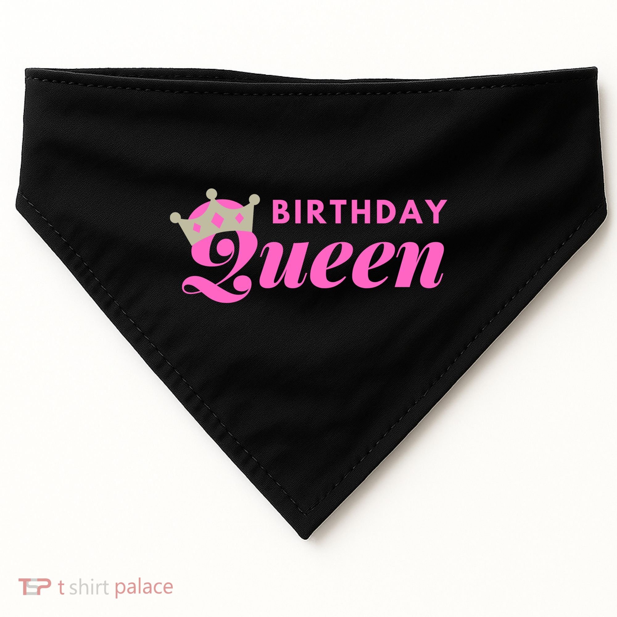 Birthday Queen Crown USA-Made Doggie Bandana