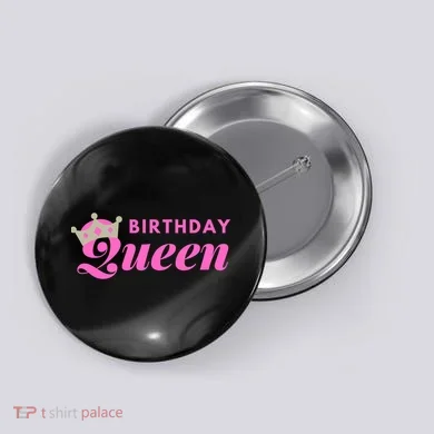 Birthday Queen Crown Button