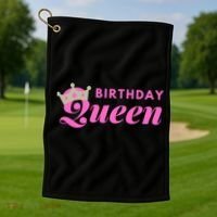 Birthday Queen Crown Golf Towel thumb 1
