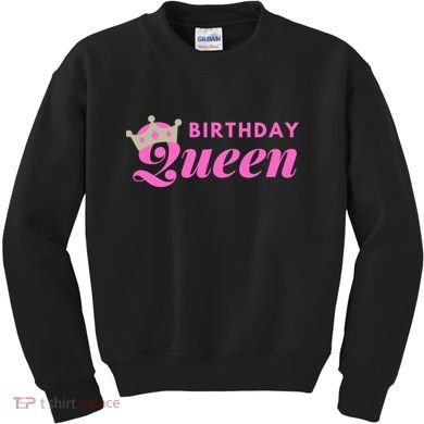 Birthday Queen Crown Kids Sweatshirt