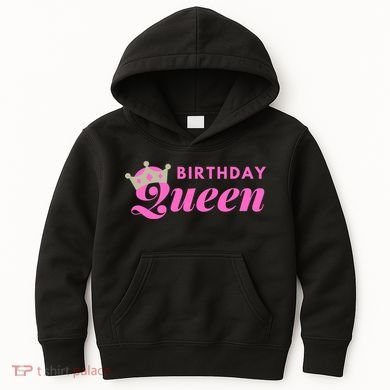 Birthday Queen Crown Kids Hoodie