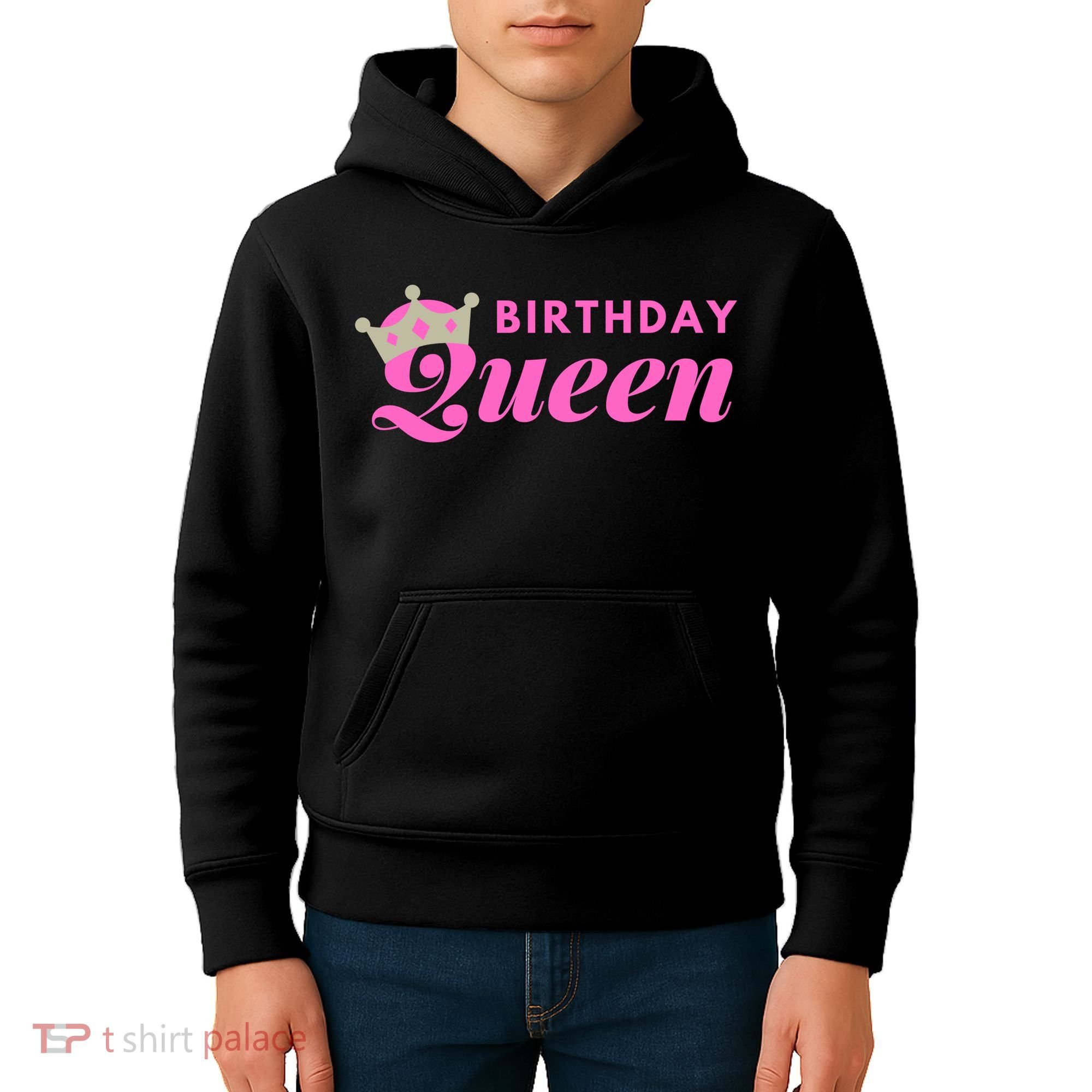 Birthday Queen Crown Kids Hoodie