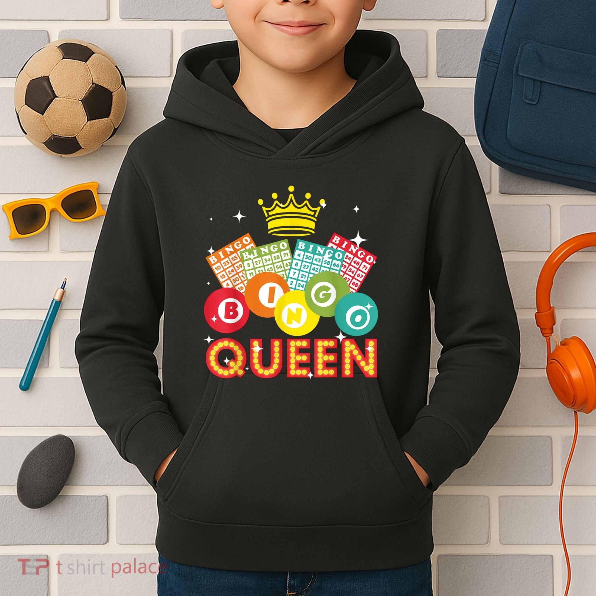 Bingo Queen Casino Players Kids Hoodie