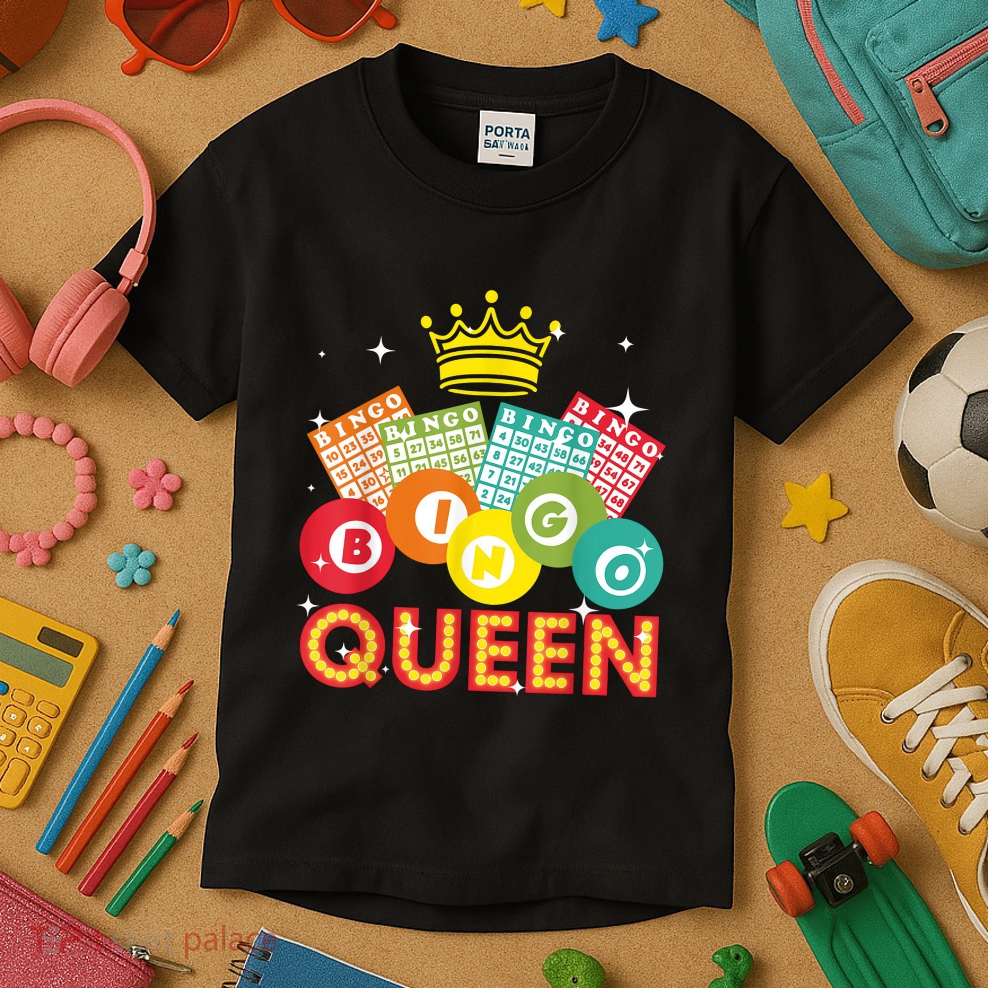 Bingo Queen Casino Players Kids T-Shirt