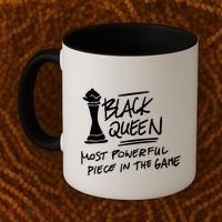 Black Queen Chess Piece Blm Graphic Coffee Mug thumb 2