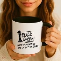 Black Queen Chess Piece Blm Graphic Coffee Mug thumb 3