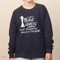 Black Queen Chess Piece Blm Graphic Women's Sweatshirt thumb 0