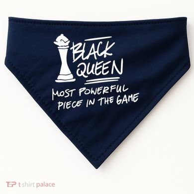 Black Queen Chess Piece Blm Graphic USA-Made Doggie Bandana