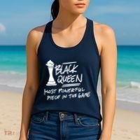 Black Queen Chess Piece Blm Graphic Women's Tank Top thumb 2