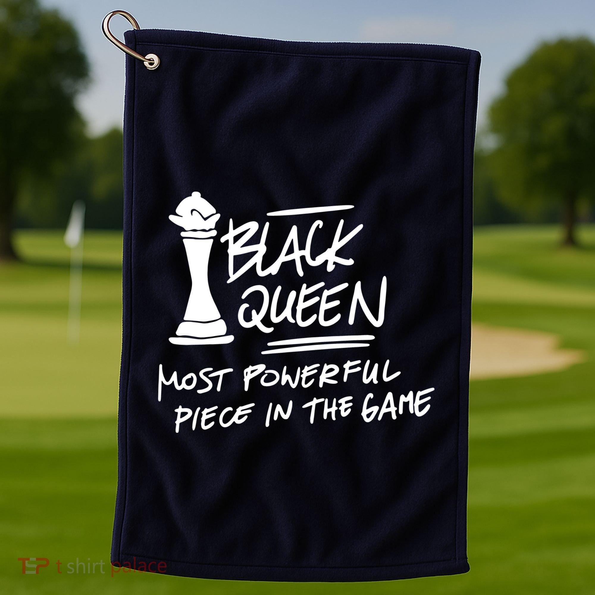 Black Queen Chess Piece Blm Graphic Golf Towel