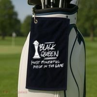 Black Queen Chess Piece Blm Graphic Golf Towel thumb 2