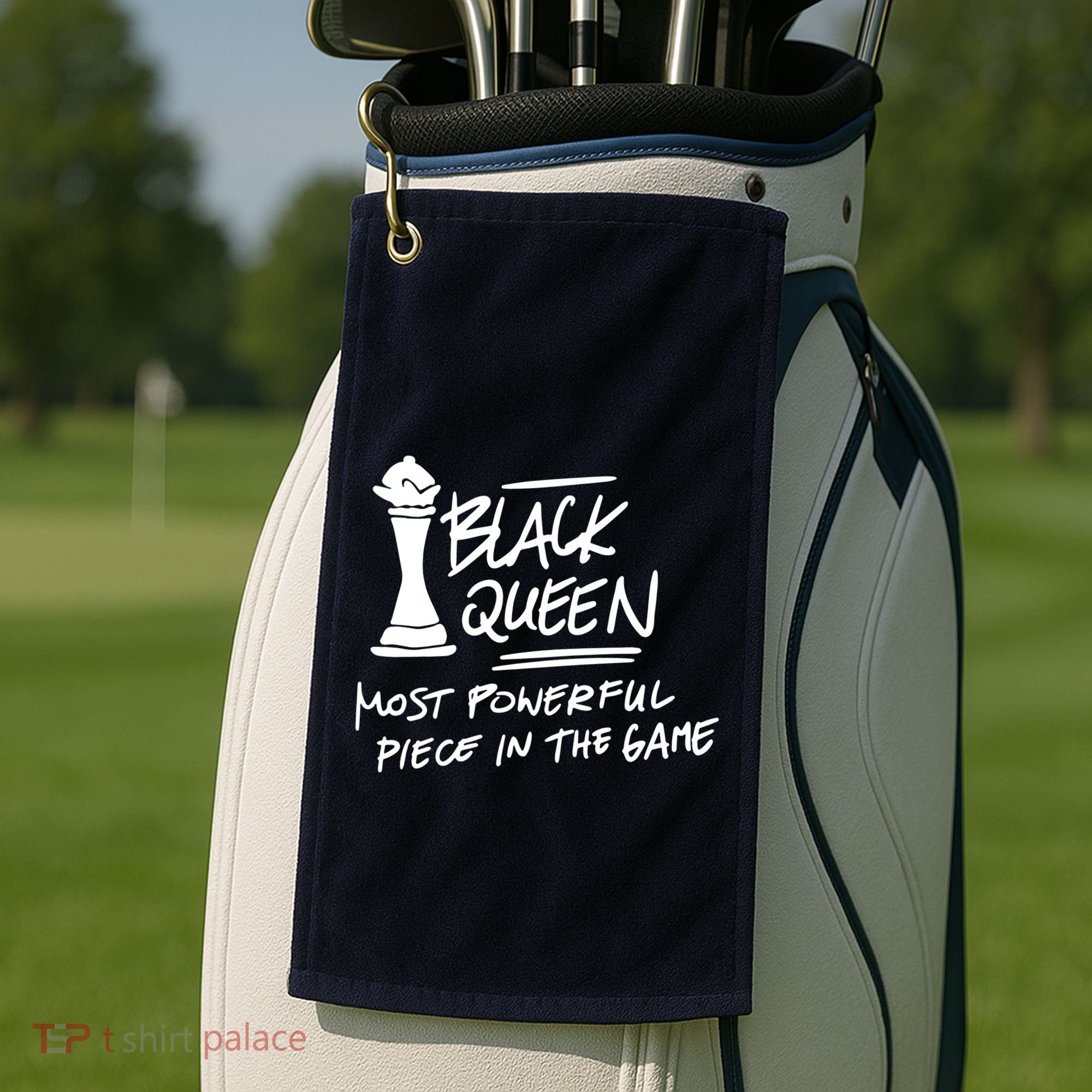 Black Queen Chess Piece Blm Graphic Golf Towel