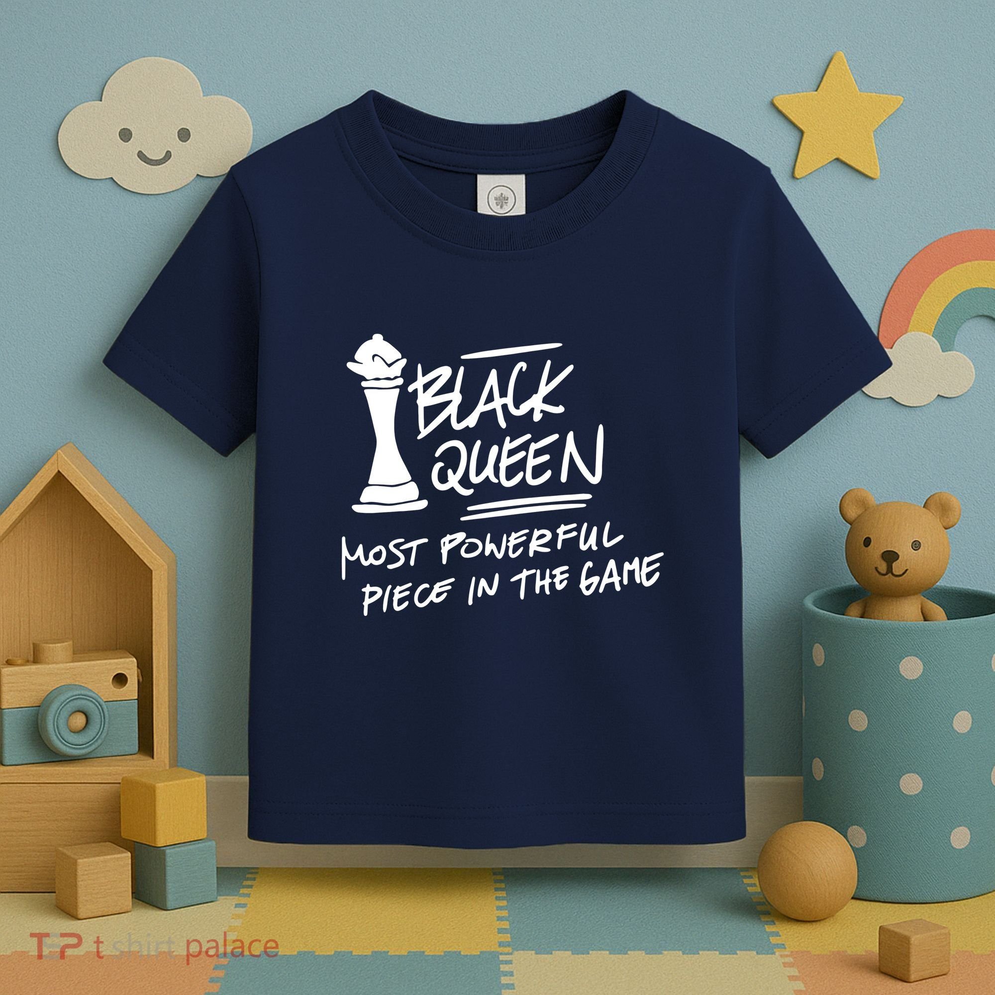 Black Queen Chess Piece Blm Graphic Toddler T-Shirt