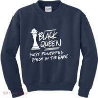 Black Queen Chess Piece Blm Graphic Kids Sweatshirt thumb 0