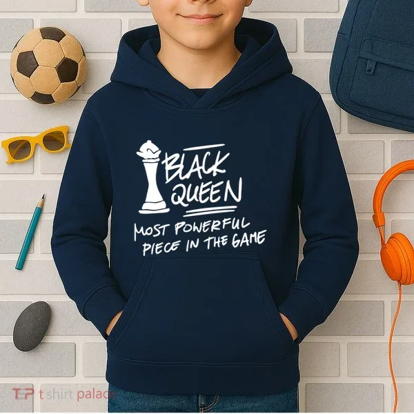 Black Queen Chess Piece Blm Graphic Kids Hoodie