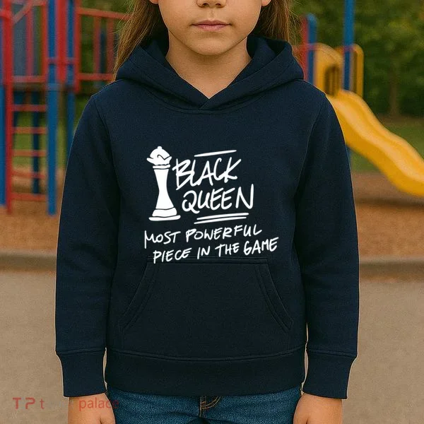 Black Queen Chess Piece Blm Graphic Kids Hoodie