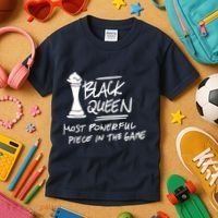 Black Queen Chess Piece Blm Graphic Kids T-Shirt thumb 3