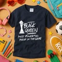 Black Queen Chess Piece Blm Graphic Kids T-Shirt thumb 3