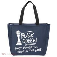 Black Queen Chess Piece Blm Graphic Tote Bag thumb 0