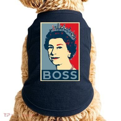 Boss Queen Elizabeth Retro Vintage Doggie Tank