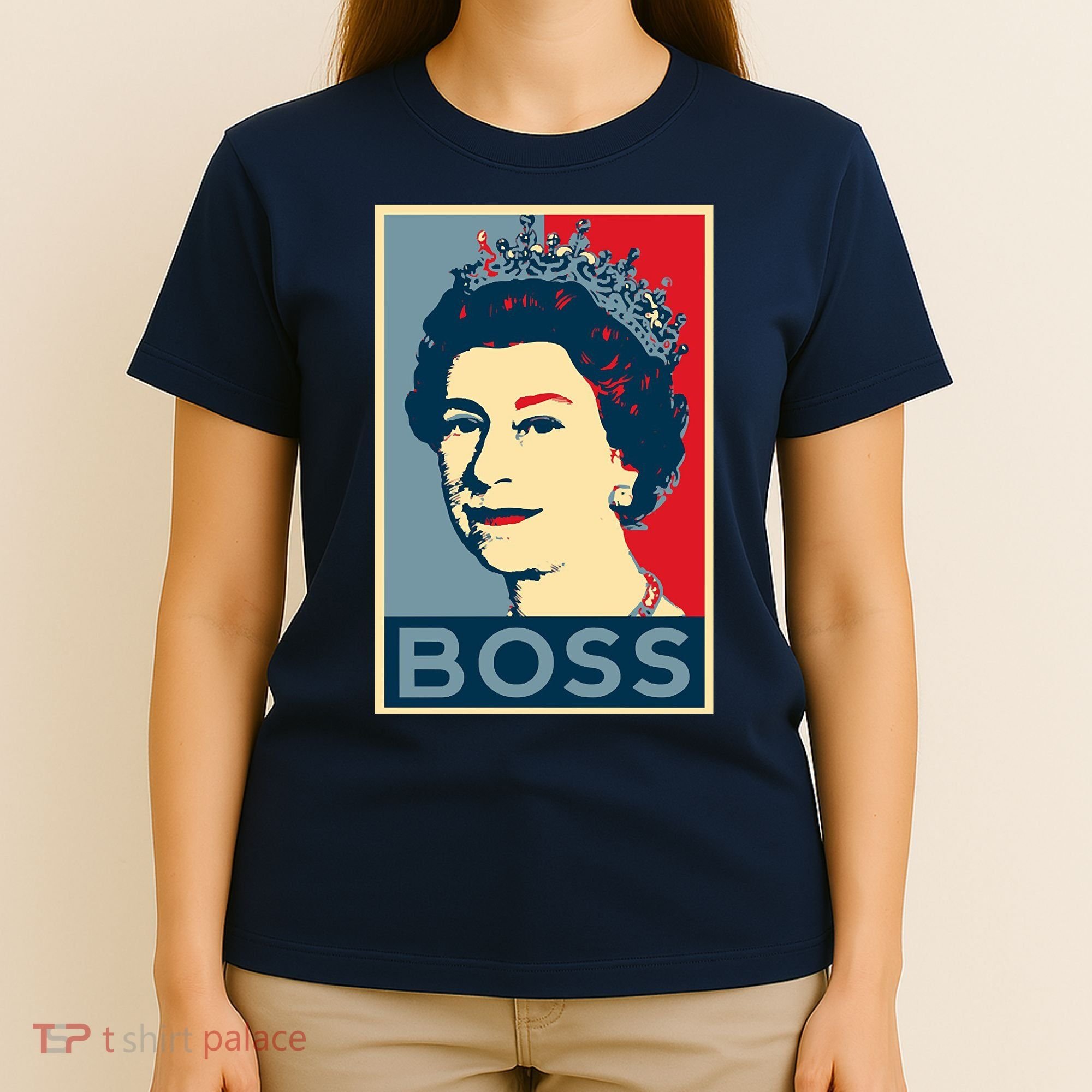 Boss Queen Elizabeth Retro Vintage T-Shirt