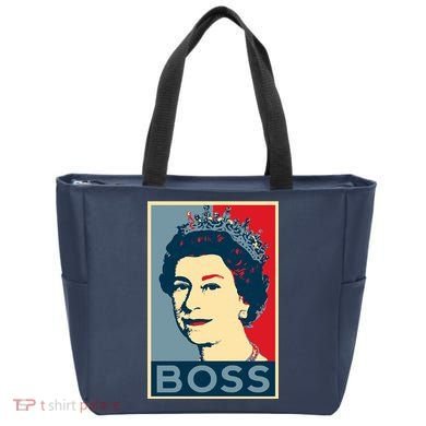 Boss Queen Elizabeth Retro Vintage Tote Bag
